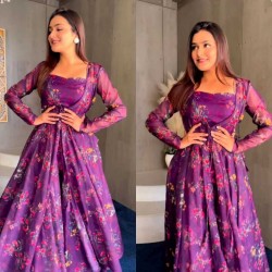 Party wear shrug with blouse and palazzo